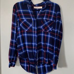 Statement Button Back Flannel